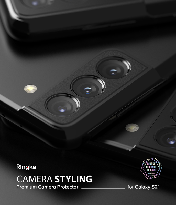 Ringke Camera Styling Compatible with Samsung Galaxy S21 Camera Lens Protector Aluminum Frame Tough Styling Bezel  Designed Lens Protector for Galaxy S21  - Black